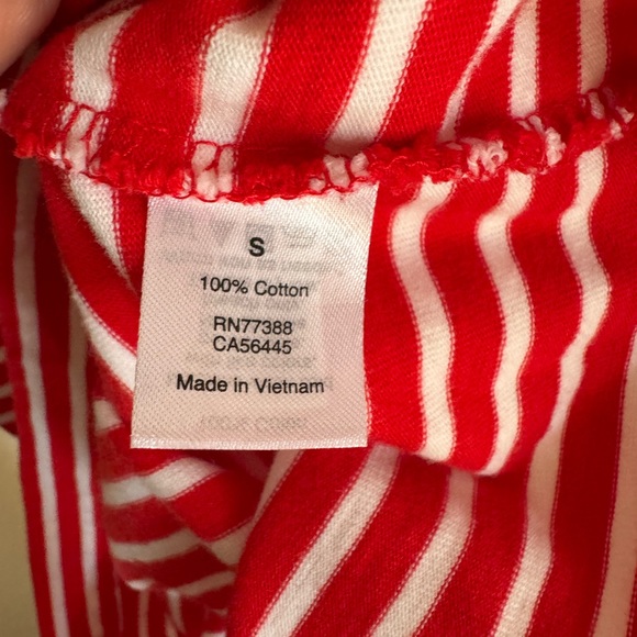 J. Crew S Red White Stripped Cotton Shirt Dress - Picture 6 of 9